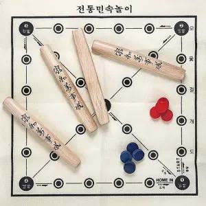 윷놀이 세트 프리미어 - 원목 박달나무 명절 선물 윷세트 전통 e-F0FB6