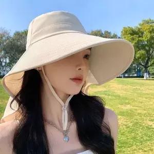 잔솔 창넓은 모자 자외선 차단 썬캡 여성 햇빛 가리개 선캡 E-C2D0A