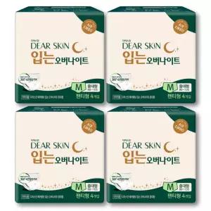 디어스킨 에어엠보 입는 오버나이트 중대형 4P X 4팩
