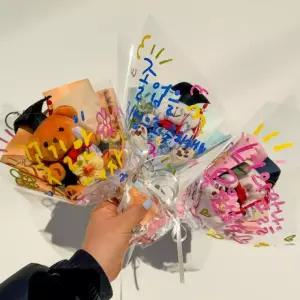 레터링 인형 애착 꽃배달 곰 꽃다발 귀여운 졸업꽃다발 미니 봉제인형 졸업식 3종 곰돌이 입학 졸업선물