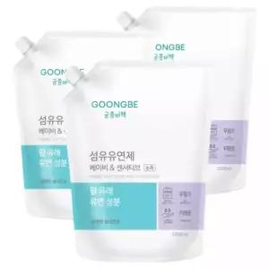 궁중비책 고농축 베이비 앤 센서티브 섬유유연제 리필, 1.5L, 3개