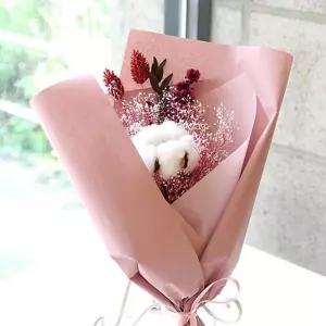 목화와 와인컬러믹스다발 기타장식용품 졸업축하꽃다발 발표회꽃다발 목화꽃다발 안개꽃다발 FW0D497F
