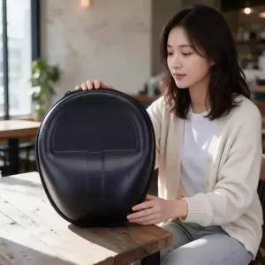 (색상 블랙)헤드셋 파우치 하드 케이스 보관함 무선 이어폰 수납 가방 여행 출장용 소품