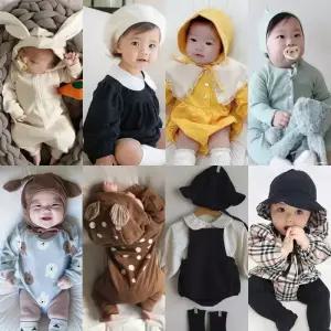 [쁘띠드엔] 예쁜 가을신상 아기옷 신생아옷 바디슈트 우주복 백일 3개월 6개월 유아옷