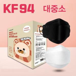 [기타]에버렉스 KF94 황사방역마스크 100매 화이트,블랙 대중소/개별포장/식약처허가