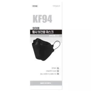 KF94 와이엠황사보건용마스크대형 블랙 1개입, 50매