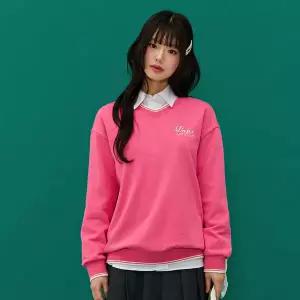 [체이스컬트][본사]여성 팁배색 브이넥 맨투맨 티셔츠-EARG5171B0P