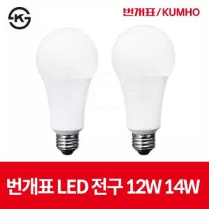 번개표 LED벌브형 LED전구 12W 14W E26