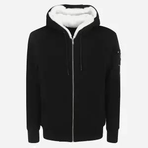무스너클 남성 클래식 버니 3 화이트 라이닝 후드 집업 블랙 M32MS600 244