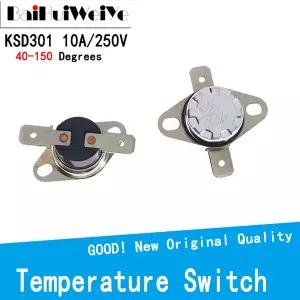 KSD301 250V 10A 바이메탈 온도 조절기 40-150 75C 85C 95C 105C 125C 135C 150C 온도 조절기 열 제어 스위