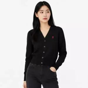 아미 FW25 여성 드 꾀흐 가디건 FKC374 001 009