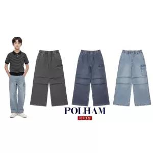 [폴햄키즈](의정부점)26년 여름 공용 루즈 스트레이트핏 해지 데님 팬츠_PKG2DP3722