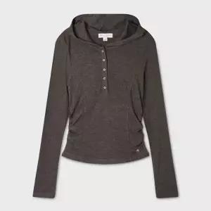 [롯데백화점]후아유 여성 후드 셔링티셔츠 Hooded Shirring T-shirt WHLAG3823F