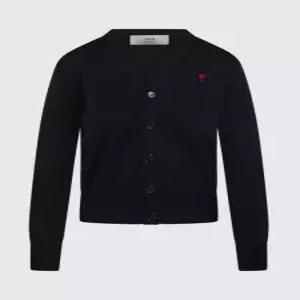 26SS  ADC 스몰 하트 로고 V넥 가디건 FKC374 001 009 BLACK DOM