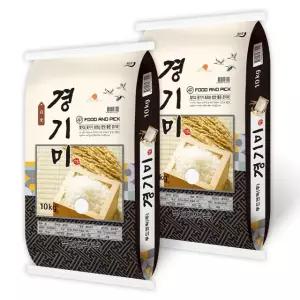 푸드앤픽 경기미 20kg(10kg 2개) 경기쌀 단일품종