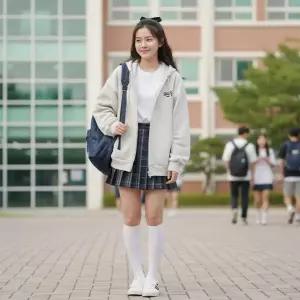 소이 세이브존07 오트밀후드셋업점퍼  26S0751