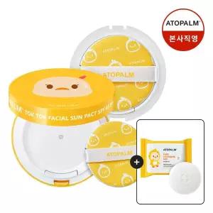 아토팜 톡톡 페이셜 선팩트 15g 본품 +리필 15g+[증정]퓨어클렌징패드30매+카밍솝1개