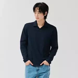 [체이스컬트] [3color] M 오픈넥 카라 긴팔티