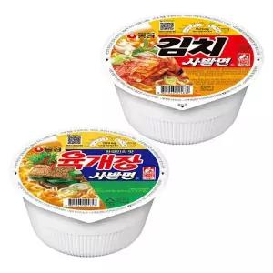 소컵라면 농심 육개장사발면12개+김치사발면12개 86g 24개