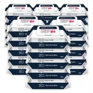 쌍용씨앤비 코디 데일리 손 소독 물티슈 캡형 50매 30팩
