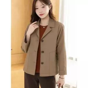 [하프클럽/]멀크 스티치 카라 자켓 /마담 미시 중년 여성 빅사이즈 40대 50대