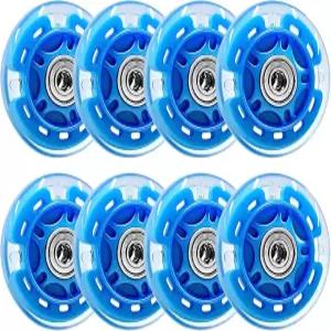 Nattork 8-Pack 인라인 스케이트 바퀴 72mm 실내외 교체용 베어링 포함 - 부드러운 주행을 위한 고성능