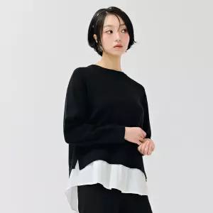 [체이스컬트] [2color] W 레이어드 스웨터