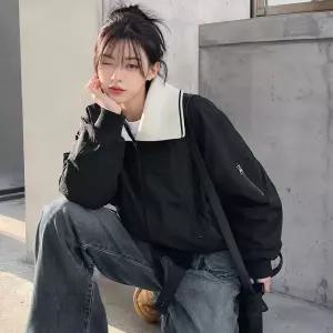 [체이스컬트] [2color] 여자 니트 카라 경량 패딩 점퍼