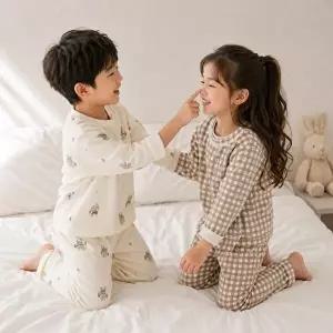 [MK]모찌웨어 남아여아 양면피치 긴팔실내복 206274