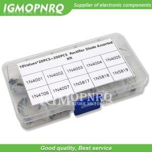 정류다이오드 100PCS 10 정류기 다이오드 모듬 1N4005 1N4001 1N5819 1N4004 키트 1N4007 1N4006 1N4002 1N4003 1N5818 상자 1N5817