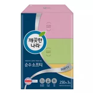 깨끗한나라)순수소프티미용티슈(250매X3개)