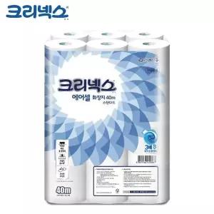 [에이치플러스몰]휴지 잘녹는 스탠다드 물에잘녹는 롤화장지 에어셀 40m 24롤