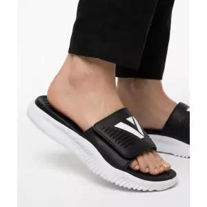 ADIDAS 알파리스폰스 1.0 슬라이드 - 블랙:화이트 / JP5437