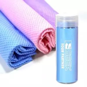 SEEK 프리미엄 엠보싱 습식 대형 PVC 스포츠타올 블루