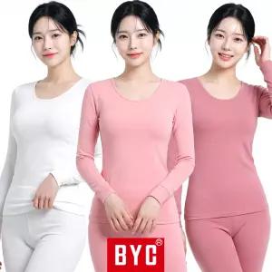 BYC 여성 내복 세트 순면 보온 겨울 여자 내의 BYT6656