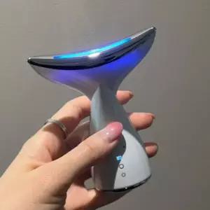 갈바닉 LED 초음파 진동 얼굴 마사지기 목 리프팅 홈케어