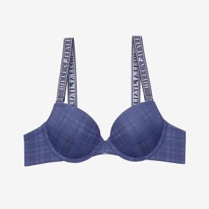 [휠라 언더웨어] 체크JQ 데님 어깨끈 여성 브라 2종 택1 (FI4BAF2652F_2sku)