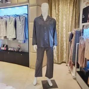 VPA4570M심플 스트라이프 실크필 남성잠옷세트