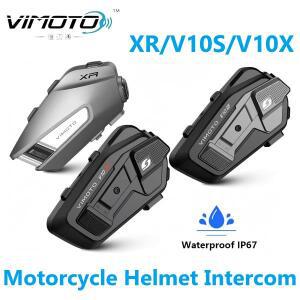 Vimoto XR/V10S/V10X 오토바이 헬멧 블루투스 헤드셋 인터콤 다인용 음악 공유 IPX67 완벽방수