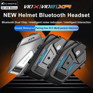 Vimoto 새로운 XR/V10S/V10X 오토바이 헬멧 블루투스 헤드셋 IPX67 완벽방수 소음 다중 사람 통화 인터폰