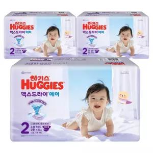 하기스 2026 아기 베이비 맥스드라이 에어 밴드형 기저귀 2단계 150매