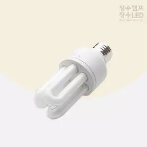 장수램프 삼파장 EL 형광다마 11W 주광색 E26 전구