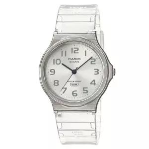 CASIO 카시오 MQ-24S-7B 공용 투명 클리어 학생 수능 시험 시계
