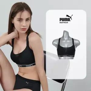 푸마 바디웨어 여성 풀커버 노와이어 몰드 브라 블랙