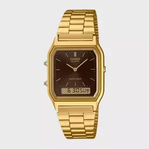 CASIO 카시오 AQ-230GA-5A 골드 빈지티 레트로 아날로그 손목시계