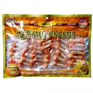 [하프클럽/셀럽하우스]라이코스 쌀튀밥 덤벨 사사미 500g 강아지간식 강아지간식대용량 강아지껌