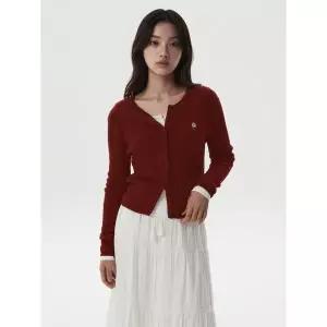 [후아유][AK수원점] [후아유] 여성 High Gauge Cotton Cable Cardigan WHCKG4821F
