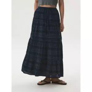 [후아유](하남점)Check Long Tiered Skirt WHWHG3822F