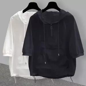 여성 후드티 반팔티 캐주얼 커플티 데일리룩