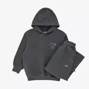 [셀러허브]뉴발란스키즈 Ready Set Rugby!_피그먼트 후드 셋업 NK9YG1303U_(60)Charcoal (S52466756)